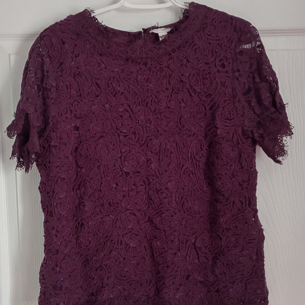 Plum color lace blouse